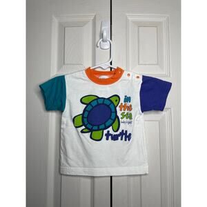 Vintage Osh Kosh B'Gosh Made in USA Turtle T Shirt Unisex Size 3-6 Months